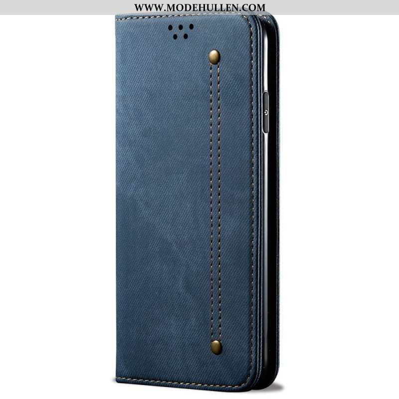 Schutzhülle Für Vivo Y22s Flip Case Denim-stoff