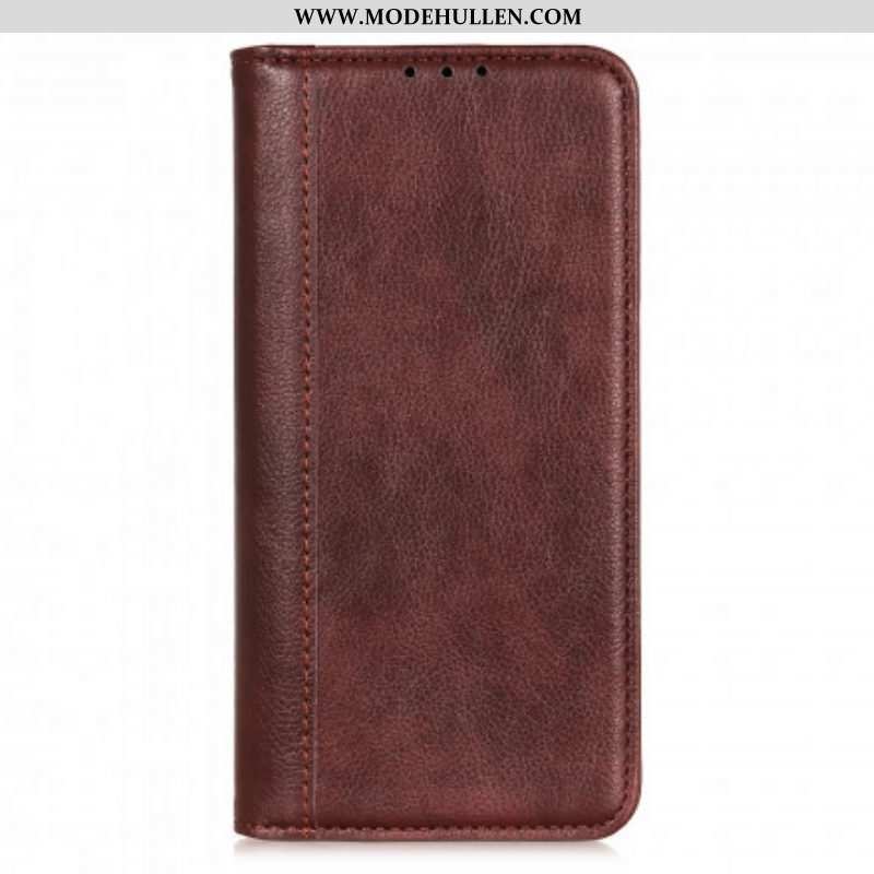 Schutzhülle Für Xiaomi Redmi Note 10 / 10S Flip Case Version Aus Litschi-spaltleder