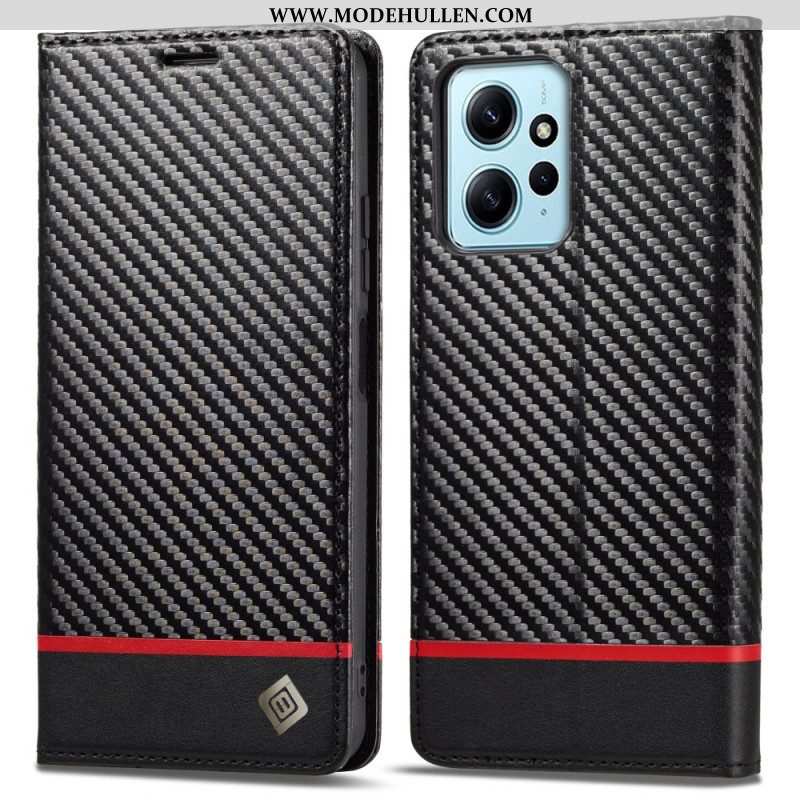 Schutzhülle Für Xiaomi Redmi Note 12 4G Flip Case Kohlefaser Lc.imeeke