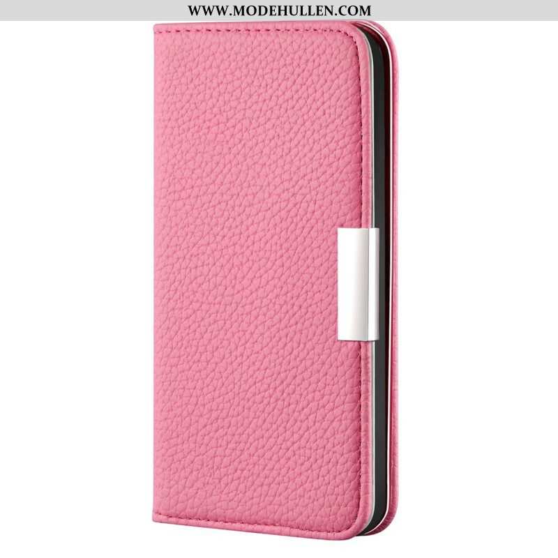 Schutzhülle Für iPhone 13 Mini Flip Case Kunstleder Litschi Ultra Chic