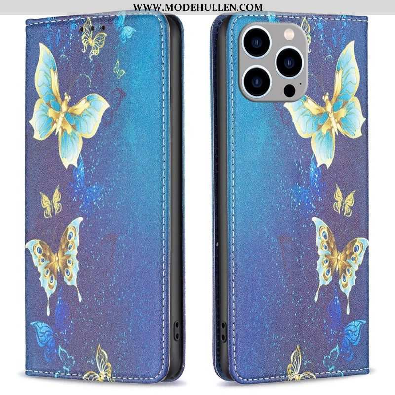 Schutzhülle Für iPhone 14 Pro Max Flip Case Schmetterlinge