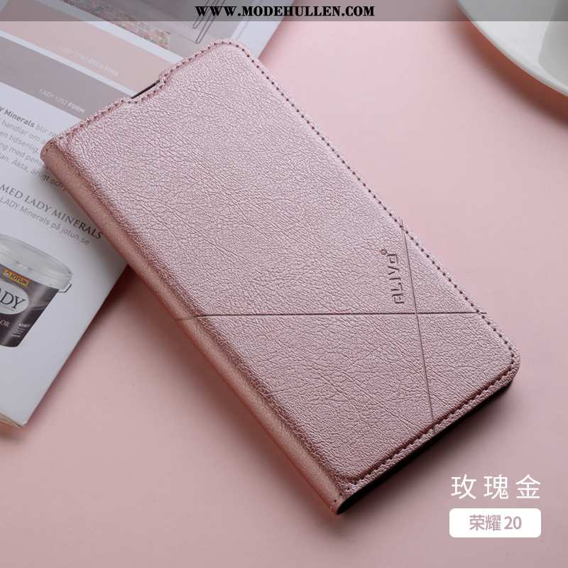 Hülle Honor 20 Lederhülle Trend Handy Case Dünne Jugend Rosa