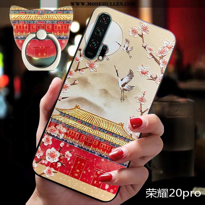 Hülle Honor 20 Pro Kreativ Prägung Retro Chinesische Art Handy Neu Rote