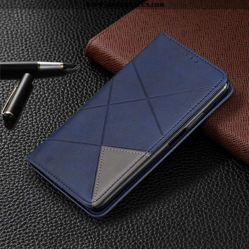 Hülle Honor 20 Pro Lederhülle Schutz Handy Folio Jugend Case Blau