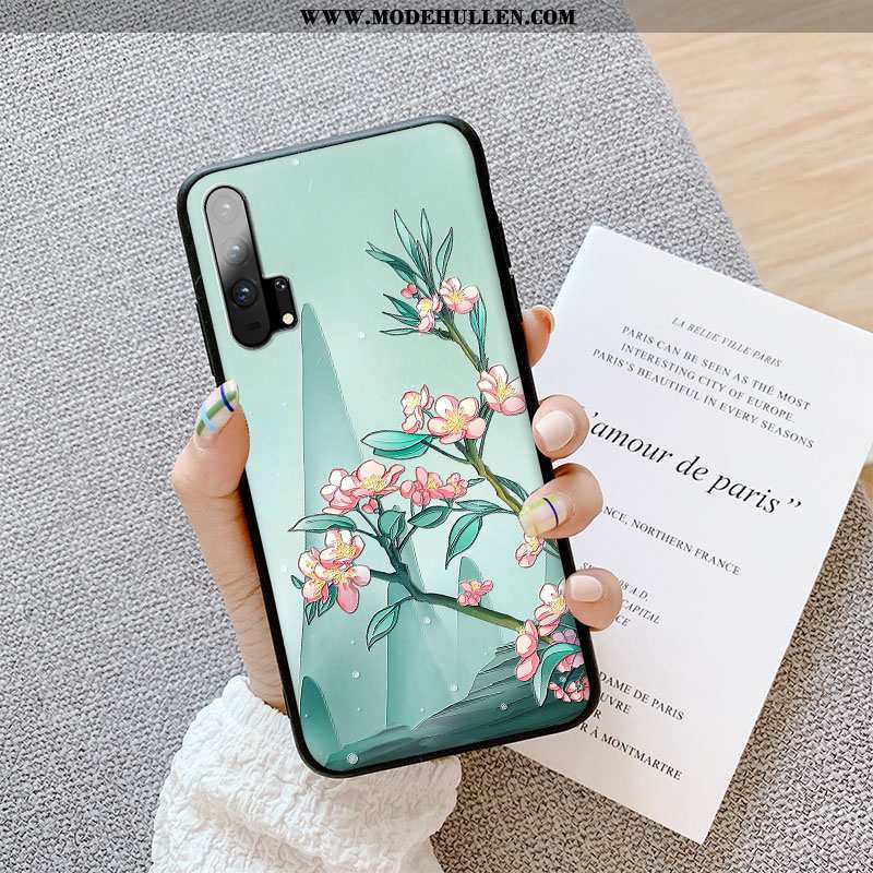 Hülle Honor 20 Pro Nubuck Persönlichkeit Kreativ Handy Kunst Case Prägung Dunkelblau