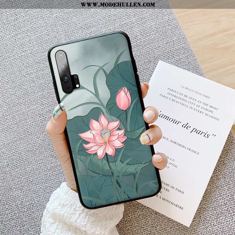 Hülle Honor 20 Pro Nubuck Persönlichkeit Kreativ Handy Kunst Case Prägung Dunkelblau