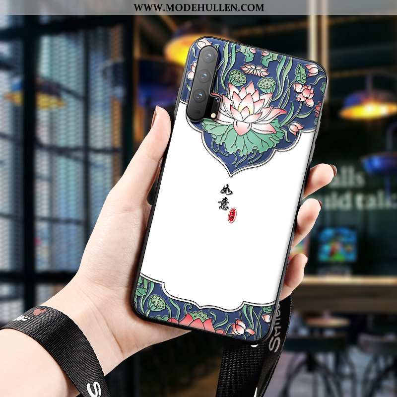 Hülle Honor 20 Pro Prägung Retro Trend Dreidimensional Anti-sturz Case Weiche Weiße