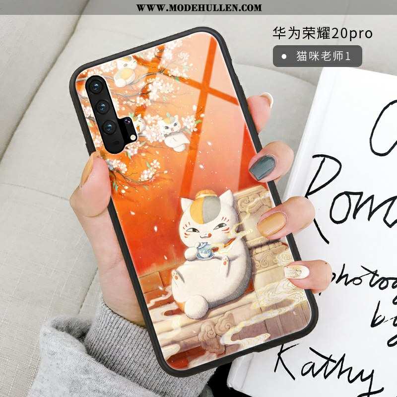 Hülle Honor 20 Pro Schutz Glas Orange Persönlichkeit Alles Inklusive Case Weiche