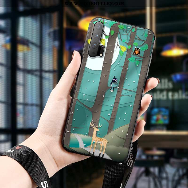 Hülle Honor 20 Pro Schutz Nubuck Prägung Silikon Dreidimensional Anti-sturz Alles Inklusive Grün