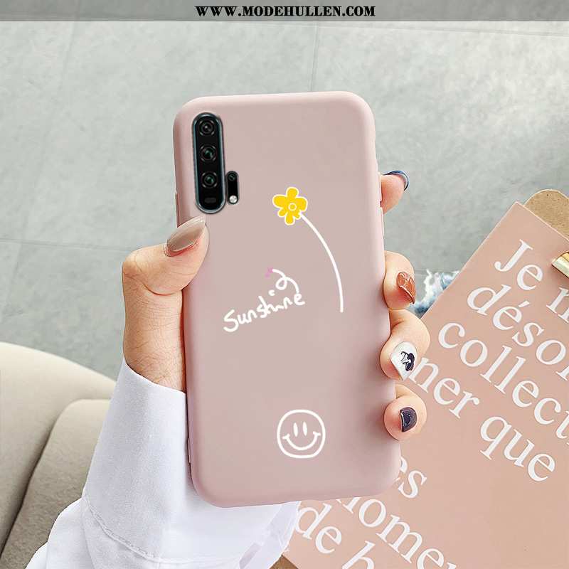 Hülle Honor 20 Pro Silikon Schutz Case Lila Nubuck Rosa