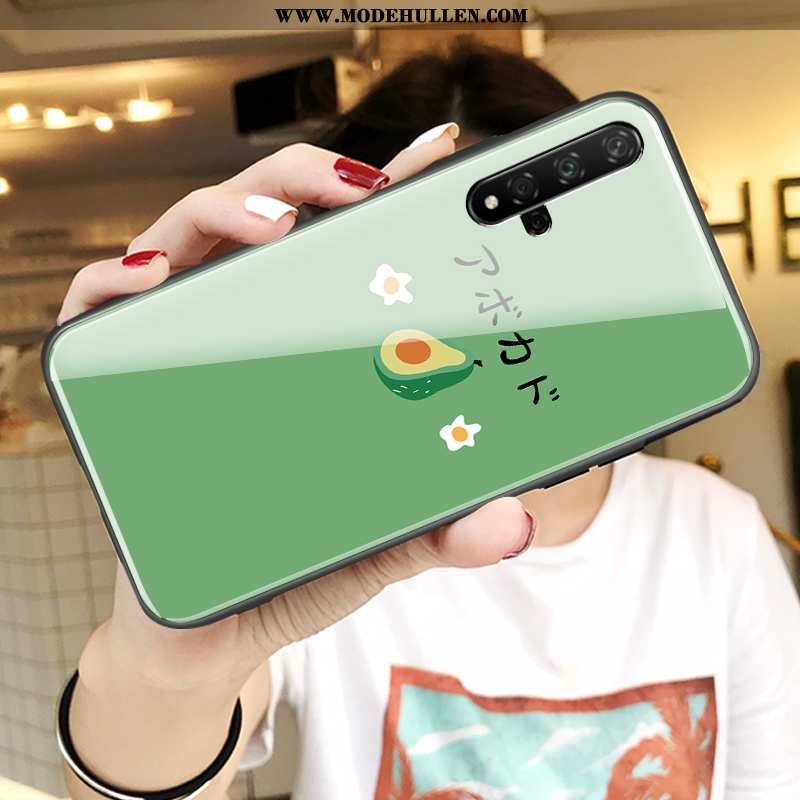 Hülle Honor 20 Schutz Glas Case Silikon Weiche Liebhaber Persönlichkeit Gelbe