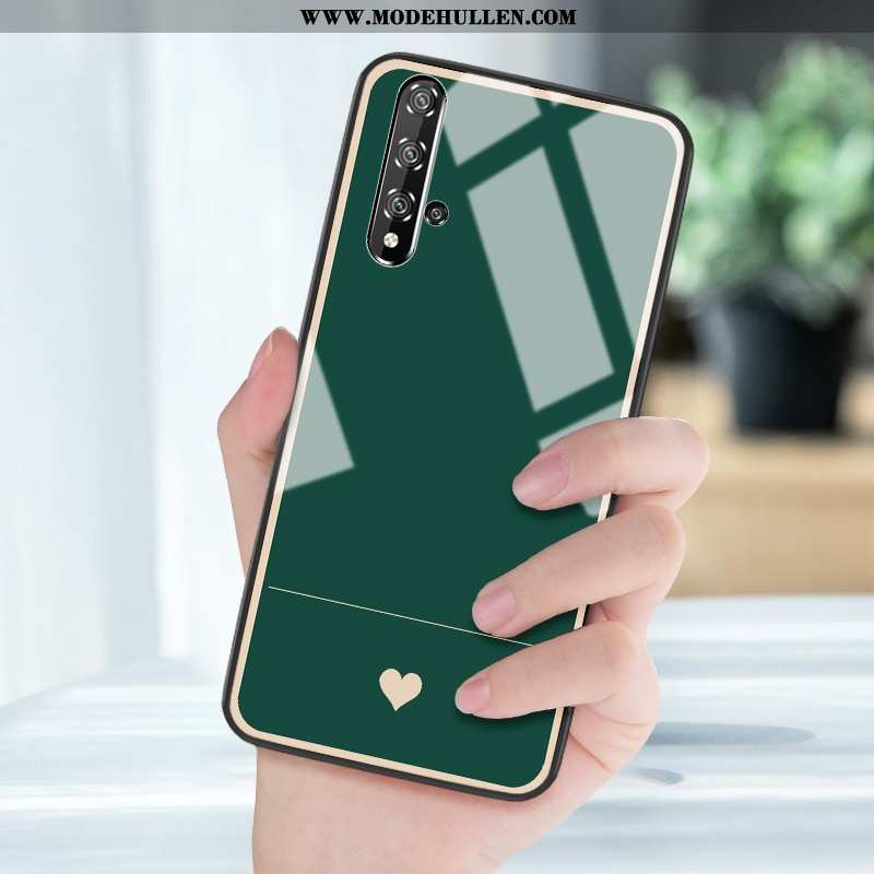 Hülle Honor 20 Schutz Glas Handy Spiegel Einfach Silikon Grün