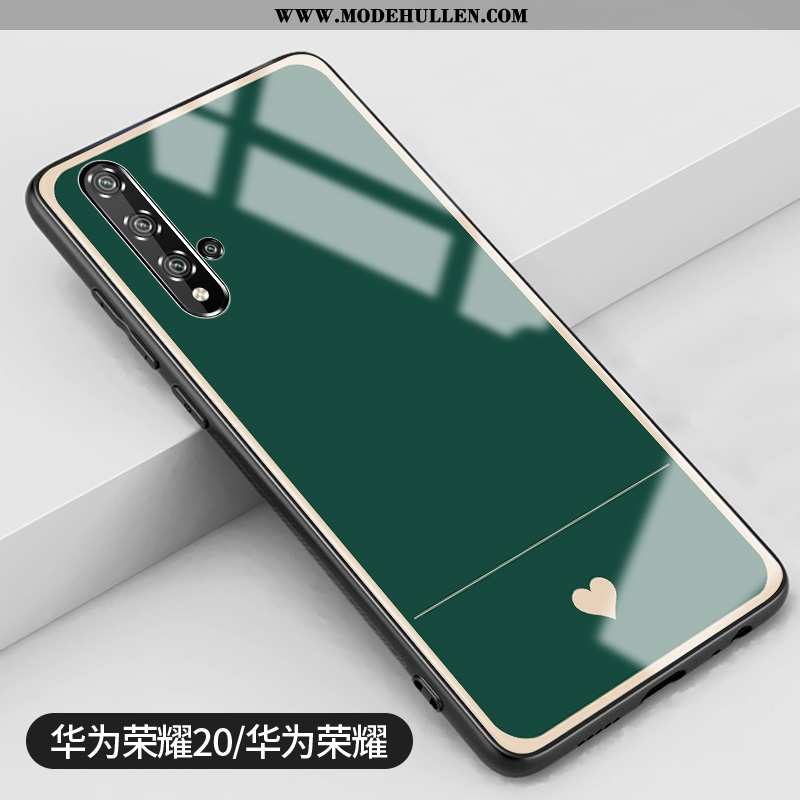 Hülle Honor 20 Schutz Glas Handy Spiegel Einfach Silikon Grün