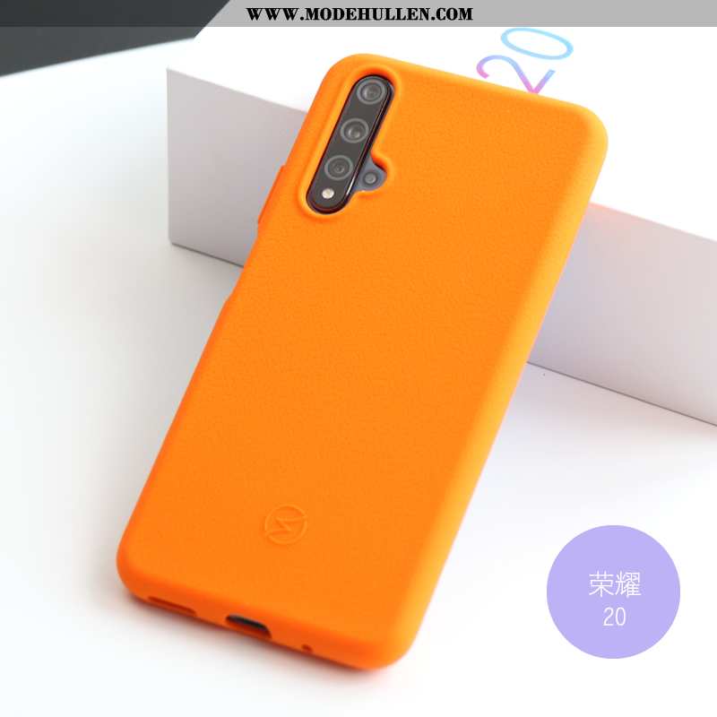 Hülle Honor 20 Weiche Silikon Handy Schutz Stoff Rutschfest Einfassung Orange