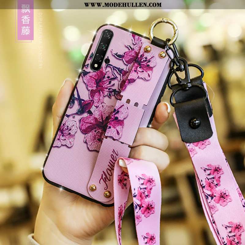 Hülle Honor 20 Weiche Silikon Schutz Trend Handy Halterung Case Rosa