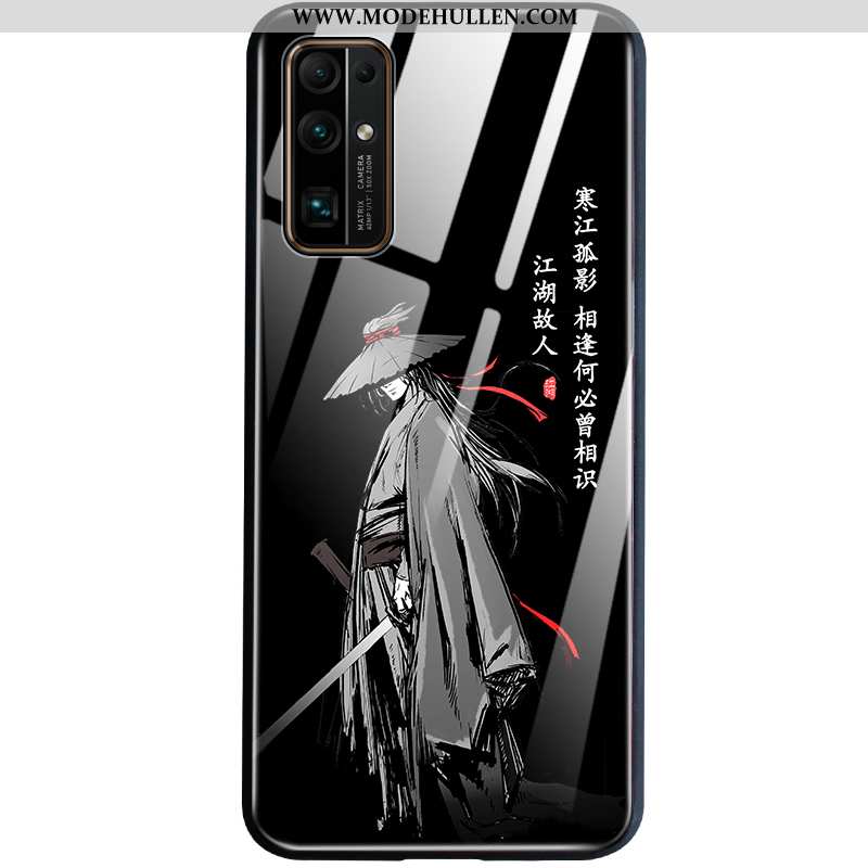 Hülle Honor 30 Glas Trend Silikon Schwarz Chinesische Art Anti-sturz