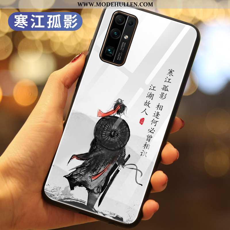 Hülle Honor 30 Glas Trend Silikon Schwarz Chinesische Art Anti-sturz