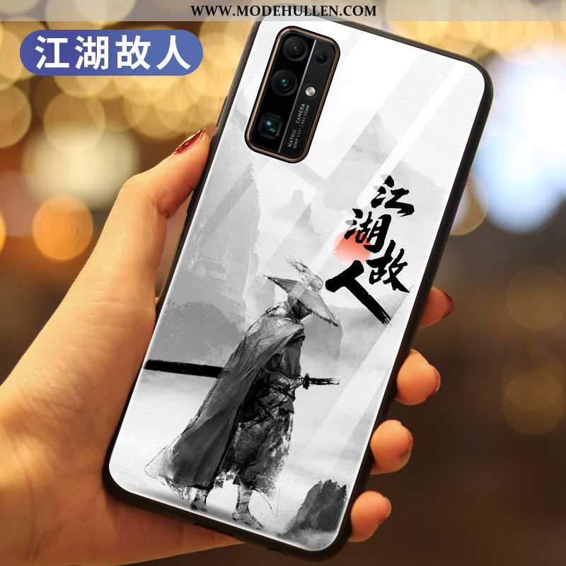 Hülle Honor 30 Glas Trend Silikon Schwarz Chinesische Art Anti-sturz