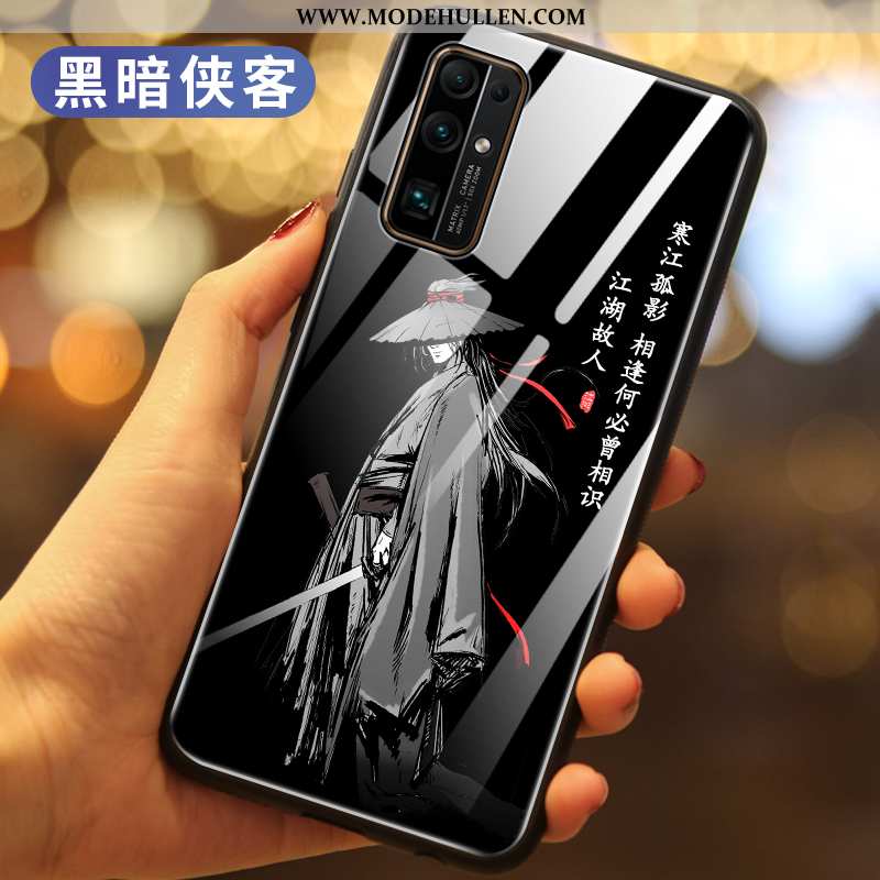 Hülle Honor 30 Glas Trend Silikon Schwarz Chinesische Art Anti-sturz