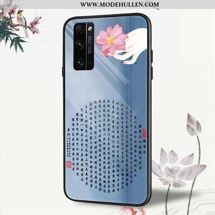 Hülle Honor 30 Pro Glas Persönlichkeit Case Trend Blau Handy