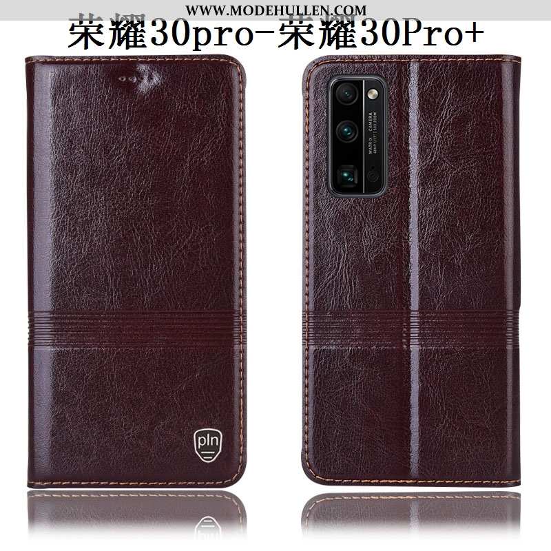 Hülle Honor 30 Pro Lederhülle Schutz Folio Alles Inklusive Rosa Case