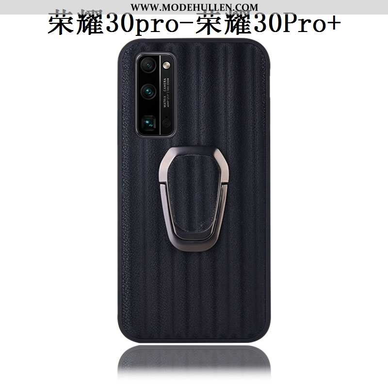 Hülle Honor 30 Pro Schutz Echt Leder Halterung Dunkelblau Farbverlauf Case Handy