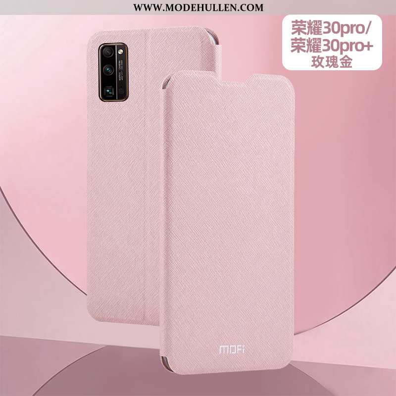 Hülle Honor 30 Pro Schutz Lederhülle Handy Neu Clamshell Silikon Rosa