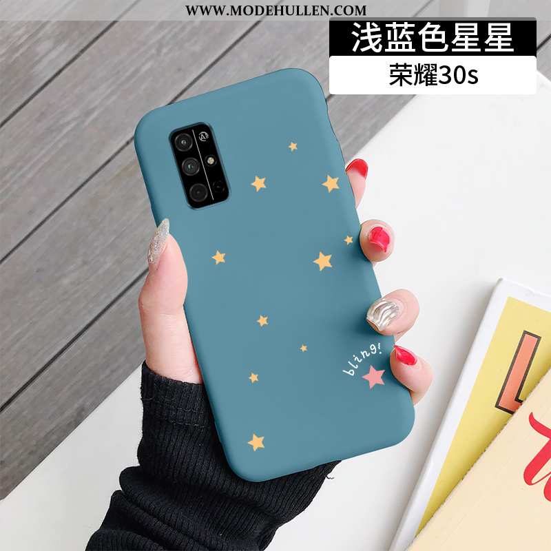 Hülle Honor 30s Persönlichkeit Silikon Handy Sterne Mini Case Liebe Blau