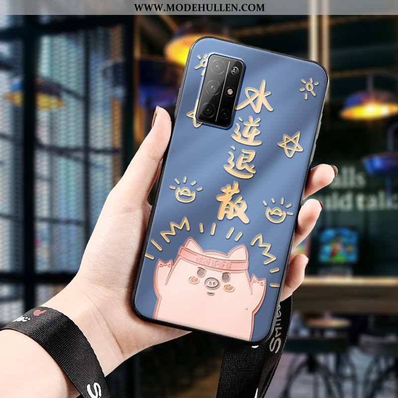 Hülle Honor 30s Schutz Nubuck Case Silikon Weiche Dreidimensional Alles Inklusive Blau