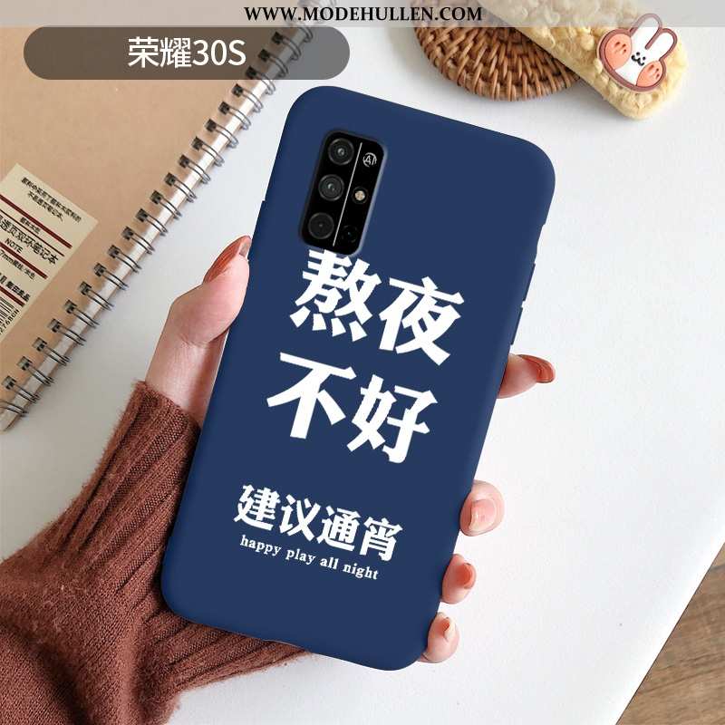 Hülle Honor 30s Silikon Schutz Handy Anti-sturz Kreativ Persönlichkeit Dunkelblau