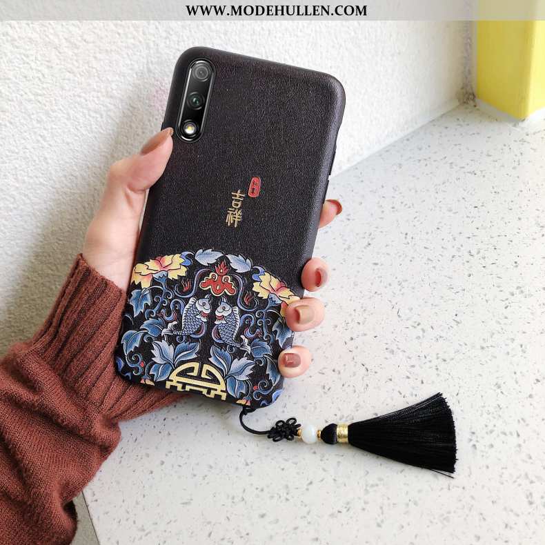 Hülle Honor 9x Nubuck Prägung Handy Ratte Weiche Case Rote