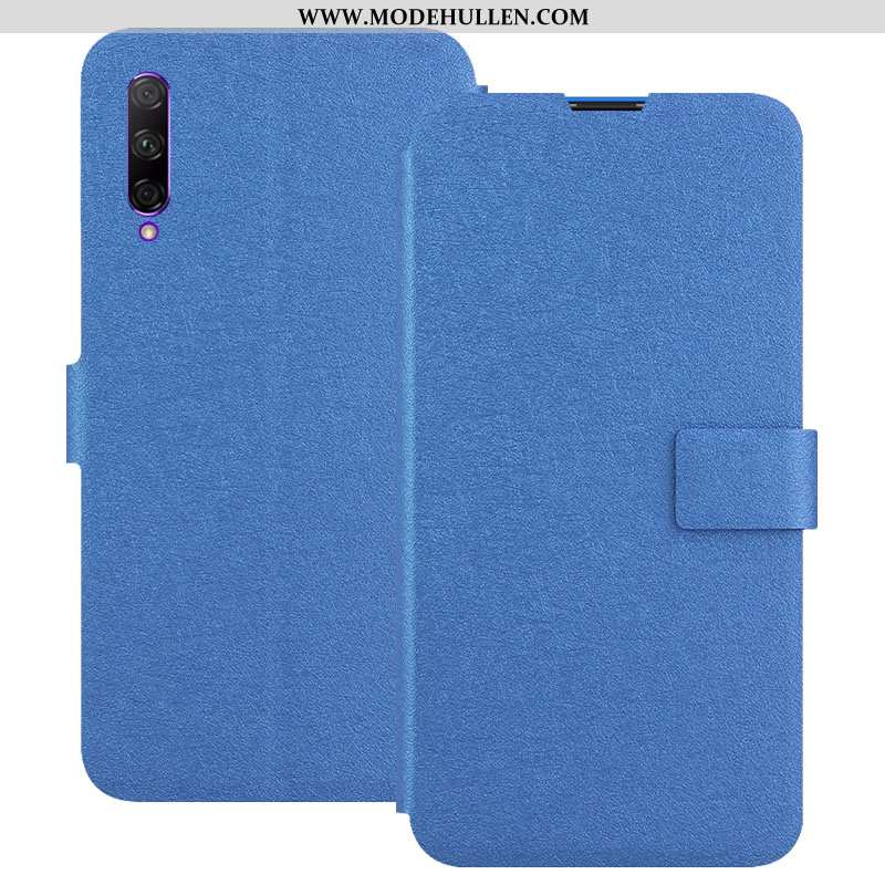 Hülle Honor 9x Pro Lederhülle Blau Karte Handy Case Folio