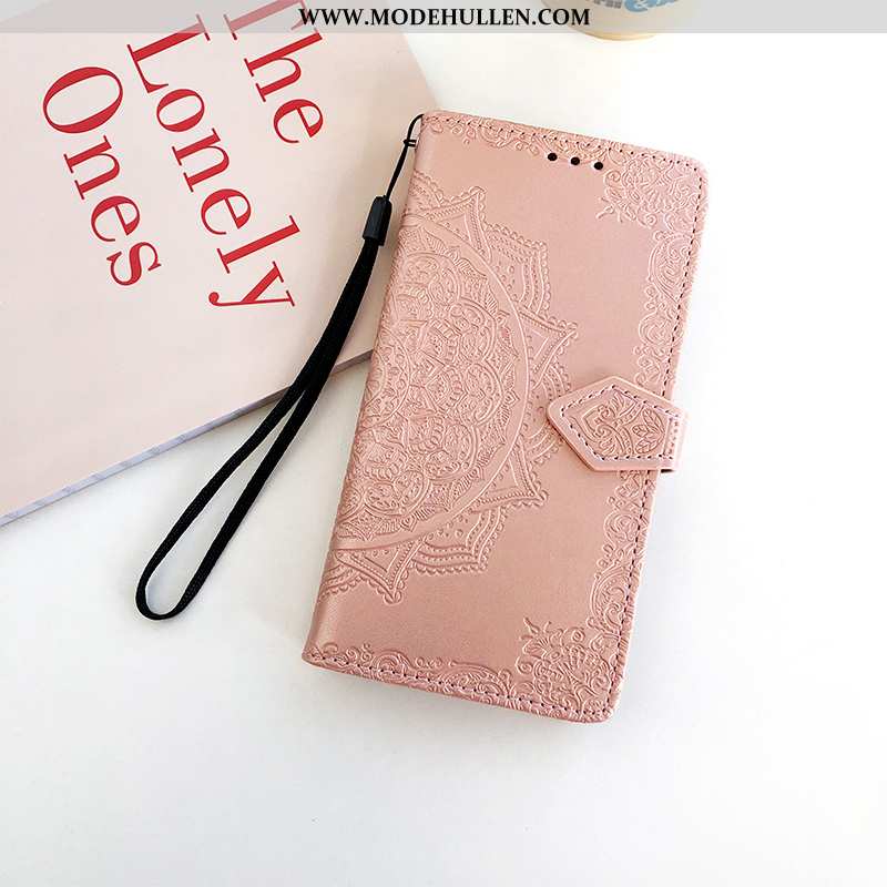 Hülle Honor 9x Pro Lederhülle Schutz Clamshell Handy Case Karte Einfach Rosa