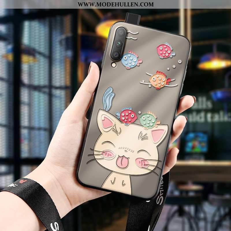 Hülle Honor 9x Pro Silikon Schutz Nubuck Super Karikatur Katzen Dünne Grau