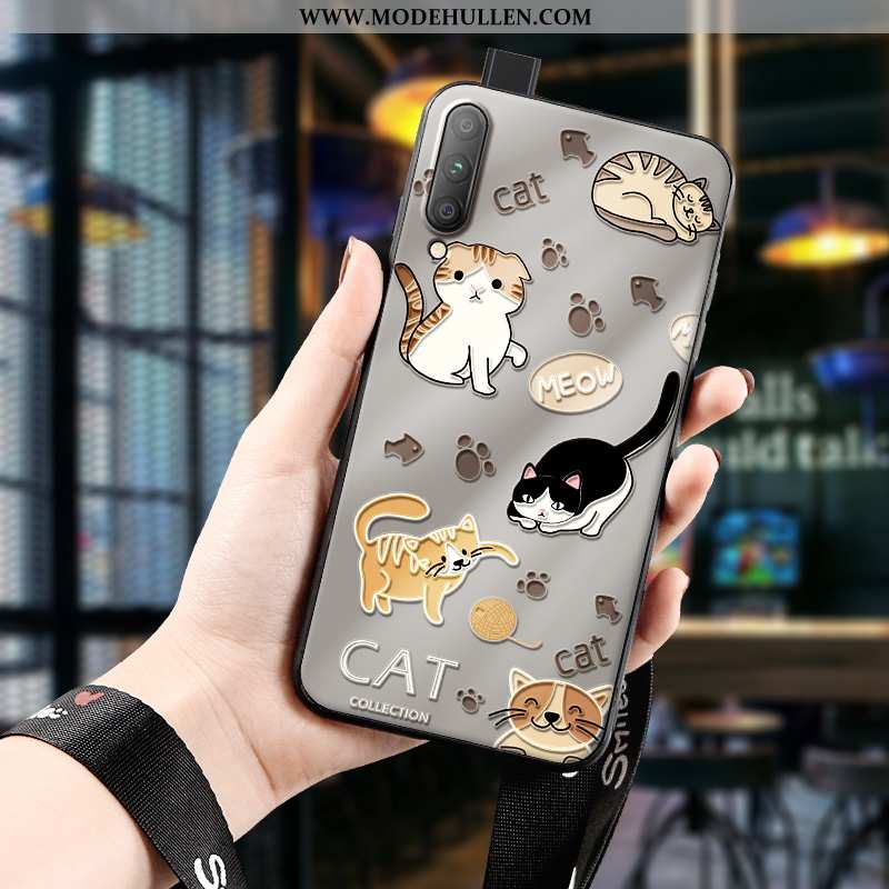 Hülle Honor 9x Pro Silikon Schutz Nubuck Super Karikatur Katzen Dünne Grau