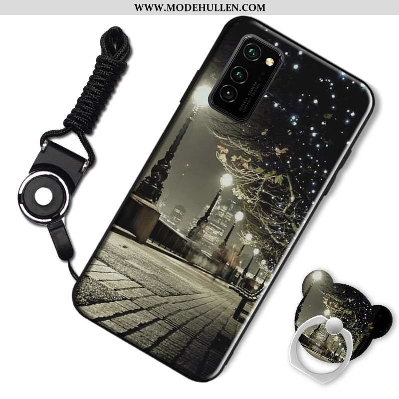 Hülle Honor View30 Mode Trend Einfassung Handy Einfach Case Schwarz