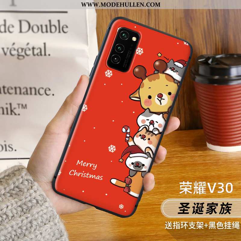 Hülle Honor View30 Pro Persönlichkeit Kreativ Rot Katzen Case Handy Ratte Rote