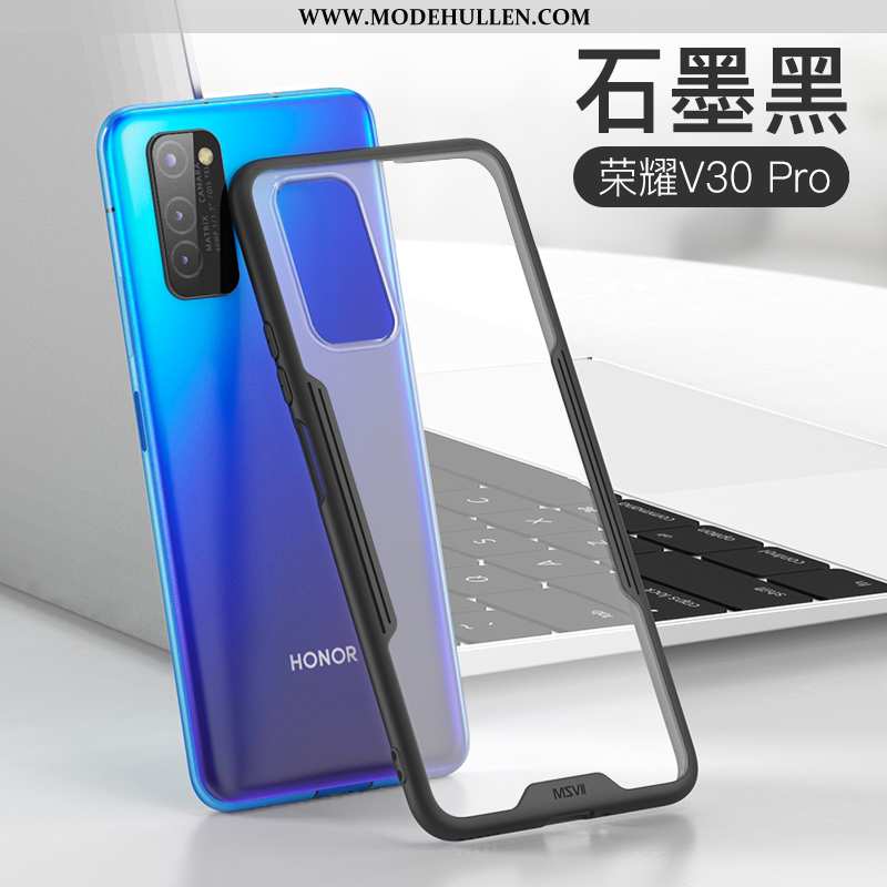 Hülle Honor View30 Pro Weiche Dünne Handy Schutz Blau Transparent Schwer