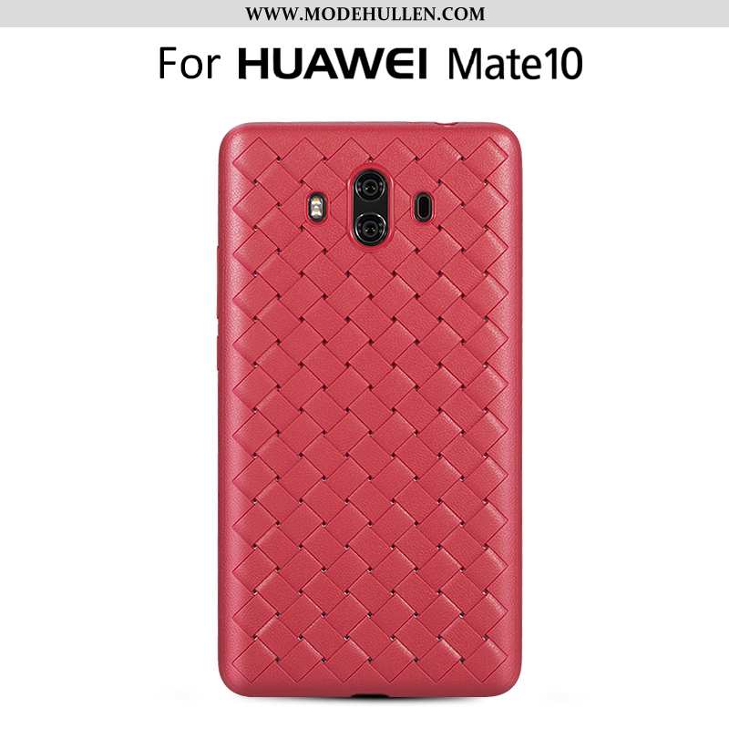 Hülle Huawei Mate 10 Dünne Zubehör Schutz Neu Business Flecht Super Rosa