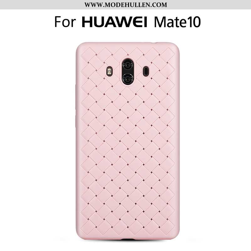 Hülle Huawei Mate 10 Dünne Zubehör Schutz Neu Business Flecht Super Rosa