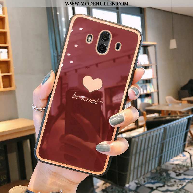 Hülle Huawei Mate 10 Glas Trend Anti-sturz High-end Netto Rot Liebe Handy Blau