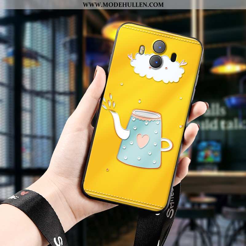 Hülle Huawei Mate 10 Karikatur Weiche Neu Kreativ Nubuck Dreidimensional Dunkelblau