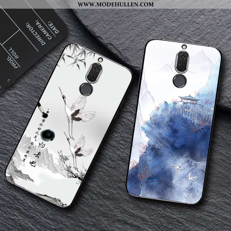 Hülle Huawei Mate 10 Lite Prägung Trend Handy Weiche Schutz Case Alles Inklusive Blau