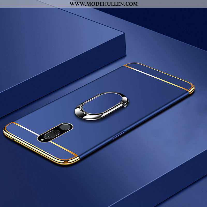 Hülle Huawei Mate 10 Lite Schutz Nubuck Case Handy Einfarbig Schwer Blau