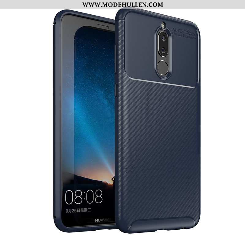 Hülle Huawei Mate 10 Lite Schutz Nubuck Weiche Handy Blau Persönlichkeit