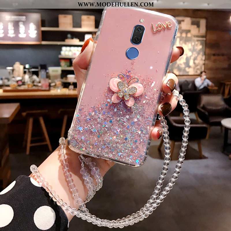 Hülle Huawei Mate 10 Lite Strasssteinen Kreativ Weiche Case Blau Silikon Pulver