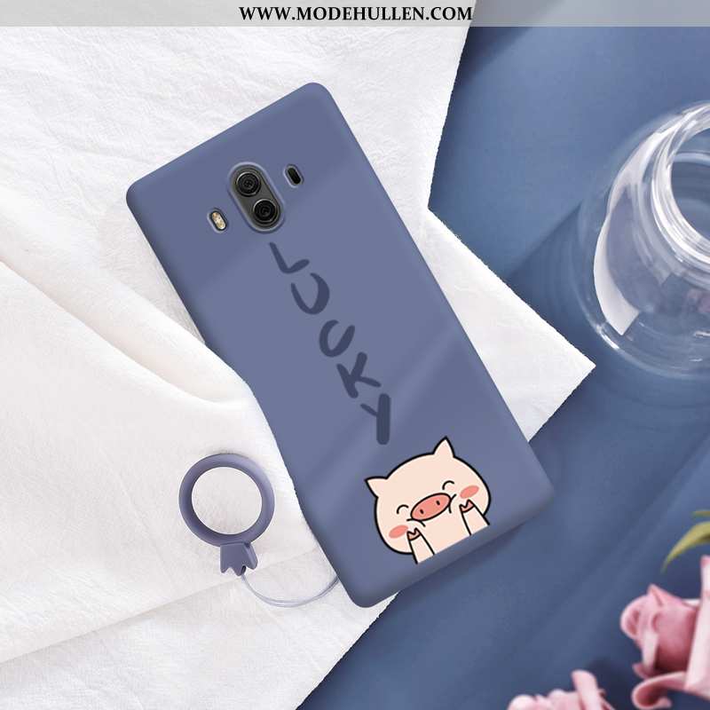 Hülle Huawei Mate 10 Nette Weiche Karikatur Case Muster Handy Schutz Dunkelblau