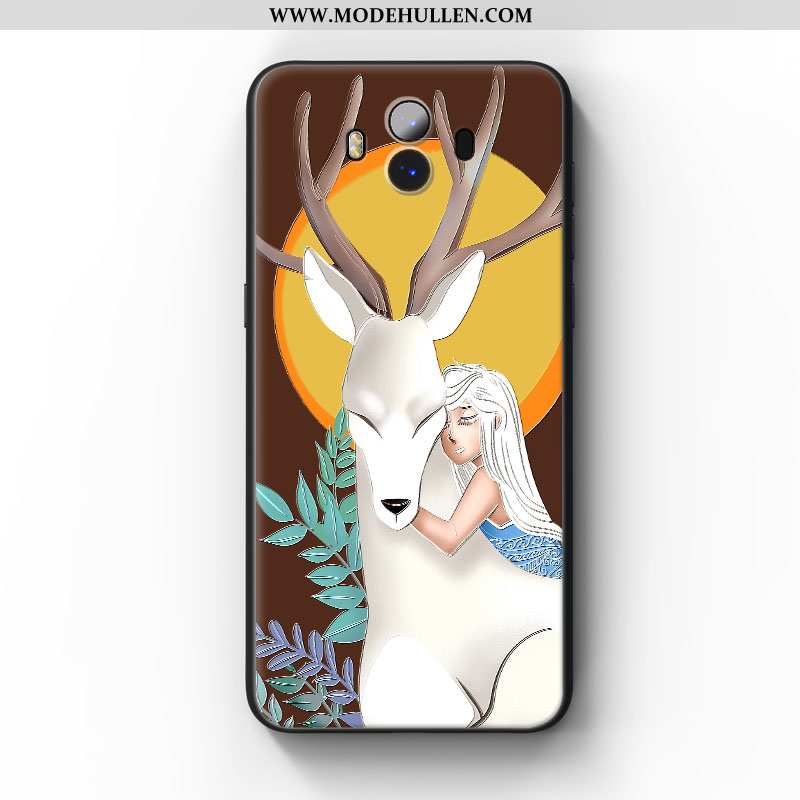 Hülle Huawei Mate 10 Persönlichkeit Kreativ Chinesische Art Schutz Silikon Weiche Braun