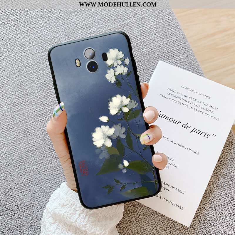 Hülle Huawei Mate 10 Persönlichkeit Kreativ Farbe Case Schutz Kunst Dunkelblau