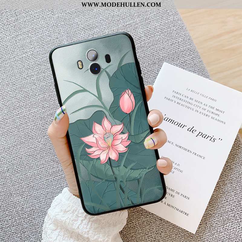 Hülle Huawei Mate 10 Persönlichkeit Kreativ Farbe Case Schutz Kunst Dunkelblau